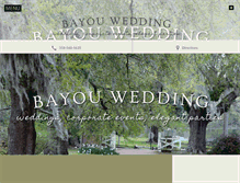 Tablet Screenshot of bayouweddings.com